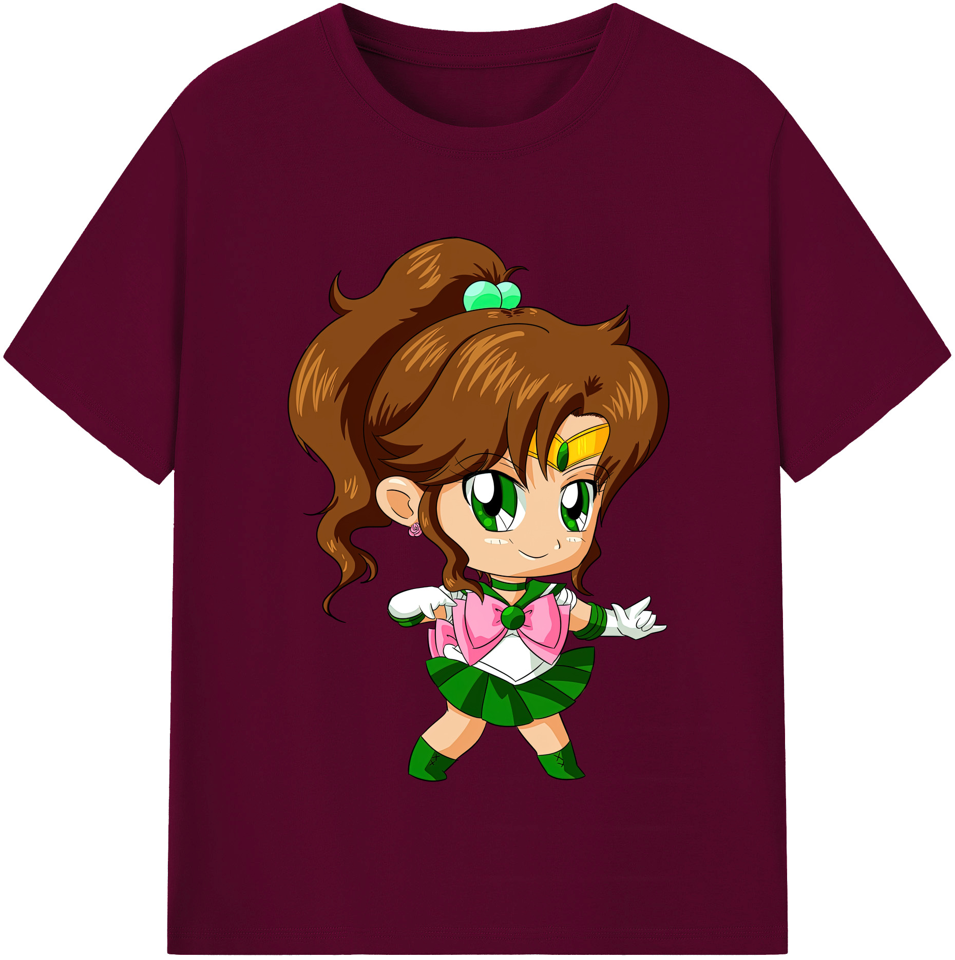 （画像用） 美少女戦士セーラームーン 木野 まこと きの まこと Sailor Moon Kino Makoto （セーラージュピター；Sailor Jupiter） レディースカジュアルプリントTシャツ（綿100％）